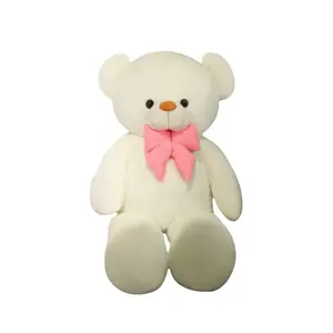 Милый плюшевый медвежонок с дизайном для питомцев, очаровательная исцеляющая ледяная сердце-бантик, размеры 80см/100см/130см/160см PUDOWRABBIT, белый