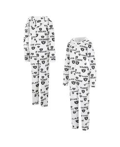 Женский кремовый костюм с капюшоном и молнией во всю длину Las Vegas Raiders Union Union Concepts Sport, бежевый