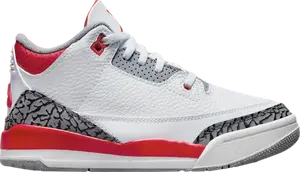 Кроссовки Air Jordan 3 Retro PS Fire Red 2022, белый