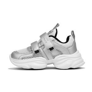 Низкие детские беговые кроссовки с противоскользящей подошвой, антиударной амортизацией K-bird, серебро