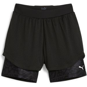 Шорты подходят сетка 2 1 короткие Puma, черный