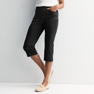 Брюки-капри Petite effortless stretch Croft & Barrow, Black