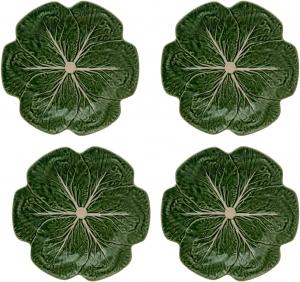 Набор тарелок Bordallo Pinheiro Cabbage, 4 предмета, 26,5 см, зеленый
