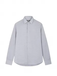 Рубашка из хлопка с узором Canali, синий