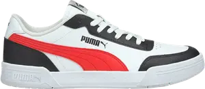 Кроссовки Puma Caracal White Poppy Red, белый