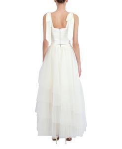 ЮБКА ИЗ МНОГОСЛОЙНОГО ТЮЛЯ BCBGMAXAZRIA, цвет gardenia