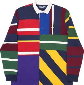 Поло Palace x Ralph Lauren Pieced Rugby Polo 'Multicolor', разноцветный