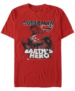 Мужская футболка с коротким рукавом dc superman earth's hero Fifth Sun, красный