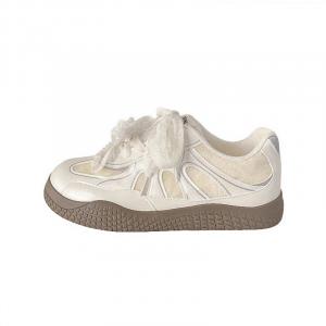 Luji Легкие и дышащие низкие женские скейтбордистские кроссовки бежевого цвета