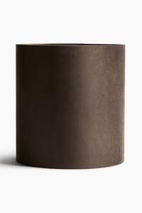 Абажур бархатный цилиндрический H&M, темно-коричневый