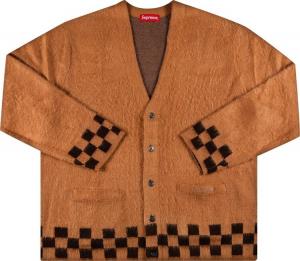 Кардиган Supreme Brushed Checkerboard Cardigan 'Camel', загар