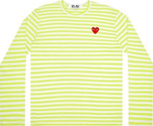 Рубашка Comme des Garçons PLAY Pastelle Striped Long-Sleeve Shirt 'Green', зеленый