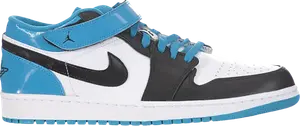 Кроссовки Air Jordan 1 Strap Low Neo Turquoise, белый