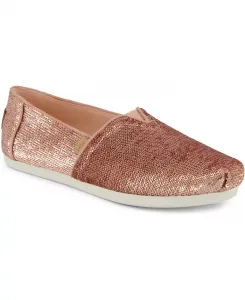 Женские балетки Alpargata на плоской подошве Toms, розовый