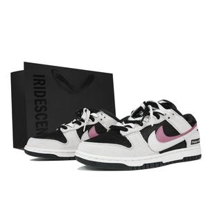 Nike Антискользящие износостойкие низкие кеды для скейтбординга Dunk унисекс черно-розовые, цвет Black Pink