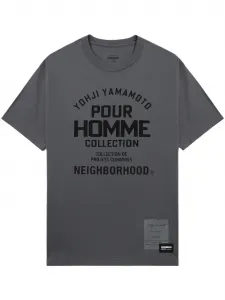 Футболка с надписью из коллаборации с Neighborhood Yohji Yamamoto, серый