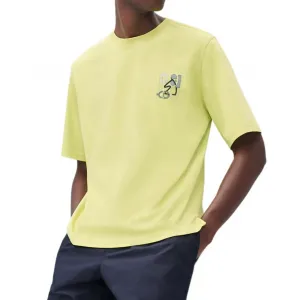 HERMES Футболка мужская светло-желтая