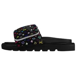 LOUIS VUITTON Сандалии женские Takashi Murakami x Slide, черные