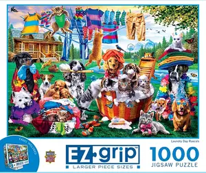 Шедевры ez grip - прачечная день мошенники пазл 1000 элементов Masterpieces Puzzles, multicolor