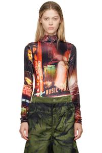 Боди из велюра Pigalle' Jean Paul Gaultier, мультиколор