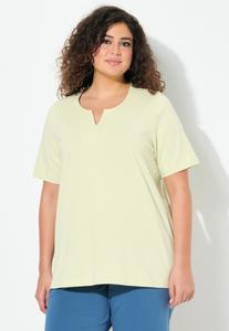 Футболка Ulla Popken A-LINIE HALBARM, Pistachio/Light Yellow