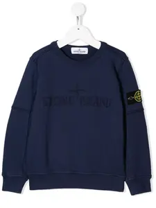 Джемпер с логотипом Stone Island Junior, синий