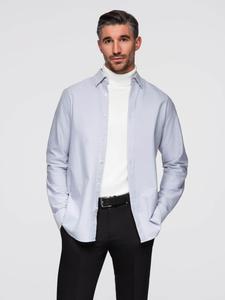 Ombre Рубашка на пуговицах Regular fit 'OM-SHOS-0172' в светло-голубом цвете