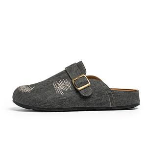 Мужские сандалии с закрытым носком, устойчивые к запахам и прошитые MIIOW, Black