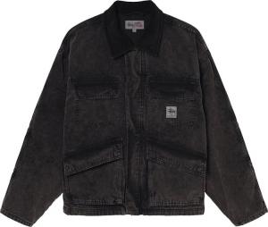 Куртка Stussy Washed Canvas Shop Jacket 'Black', черный