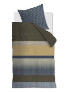 Beddinghouse Комплект постельного белья Renforcé "Vance" в сине-желто-зеленой цветовой гамме