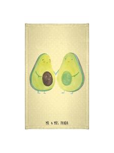 Mr. & Mrs. Panda Полотенце с изображением авокадо, пара, без надписи, пастельно-желтого цвета