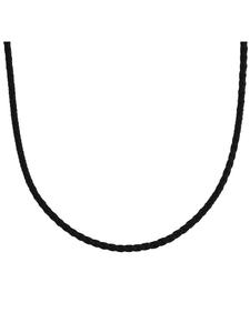 Amor Колье из нержавеющей стали, кожаный ремешок серебристого цвета