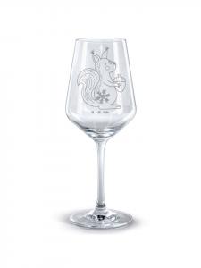 Бокал для красного вина, белка, Рождество, ничего не значащий, прозрачный Mr. & Mrs. Panda