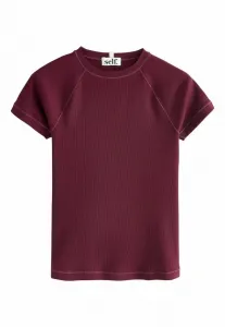 Простая футболка Self., Burgundy