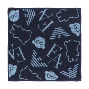 Полотенце для рук EMPORIO ARMANI с логотипом и каймой, 100% хлопок.