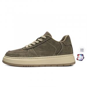 AOKANG Данк серии скейтборд кроссовки мужские низкие желто-коричневые, армейский зеленый - серо-зеленый+подарок[коробка], цвет Gray Green+Giveaway[Box]