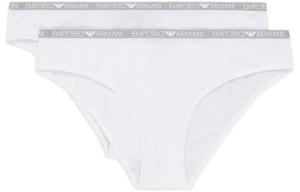 Два комплекта трусов с фирменным логотипом Iconic Logo EMPORIO ARMANI, белый