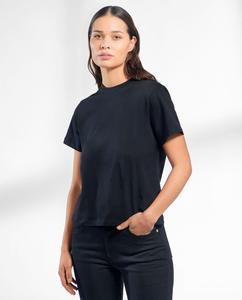 Женская футболка с круглым вырезом и короткими рукавами из 100% органического хлопка Bread & Boxers, черный