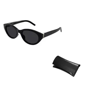 SAINT LAURENT Солнцезащитные очки овальной формы Eyewear Oval Frame, Black