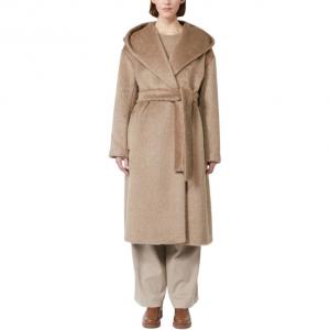 Макс Мара пальто с капюшоном и поясом MaxMara, бежевый
