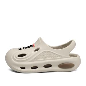 Детские сандалии с низким верхом, противоскользящие, с защитой от ударов и дышащие CAMKIDS, белый/зеленый