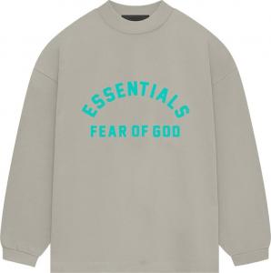 Футболка Fear of God Essentials Heavy Jersey Long-Sleeve  'Seal', серый