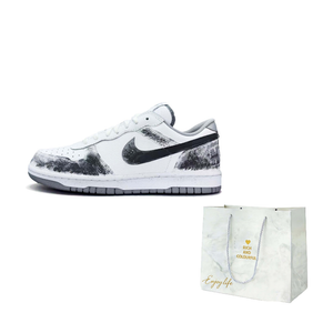 Nike Кроссовки для скейтбординга Big Black Warrior, устойчивые к истиранию, дышащие, низкие, унисекс, черно-белые