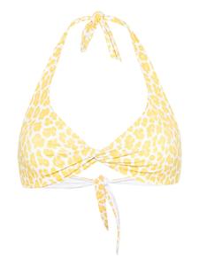 Fisico топ бикини с леопардовым принтом, желтый