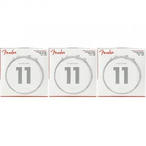 Электрогитарные струны Fender 3150M Original Bullets из чистого никеля - .011-.049 средние (упаковка 3 шт.)