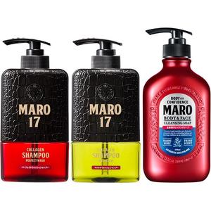 Очищающее средство для лица и гель для душа 2 в 1 набор для умывания и ухода осветляющий освежающий тип 450мл + охлаждающий тип 400мл Maro