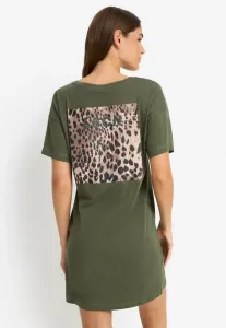 Ночная рубашка Lascana, Khaki Bedruckt