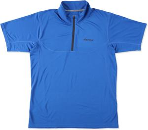 Мужская футболка Marmot Climb Speed с коротким рукавом и застежкой-молнией, синий