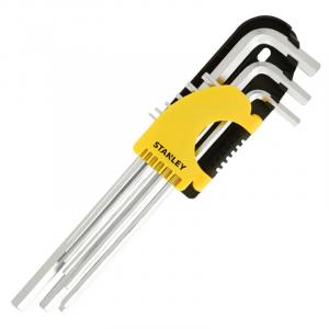 Stanley Набор шестигранных ключей, удлиненный внутренний шестигранник, метрический, набор из 9 предметов 1,5–10 мм STMT94160-8-23