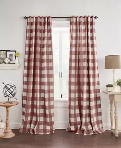 Плотные шторы Grainger в клетку Buffalo Check Elrene Home Fashions, red